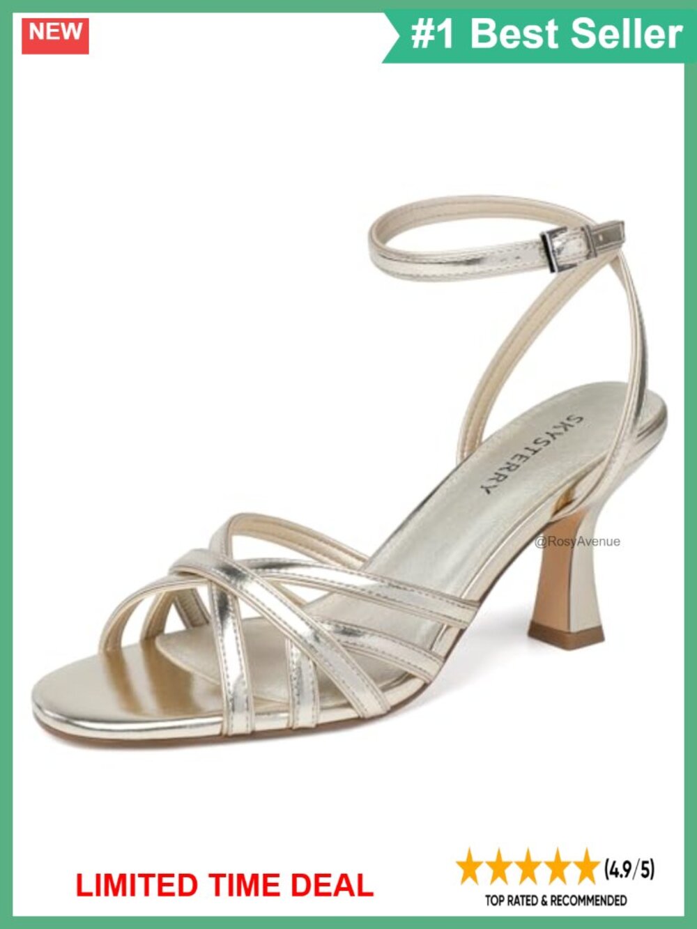 Women's Kitten Heel Strappy Sandals Round Open Toe Ankle Strap Velvet Heels